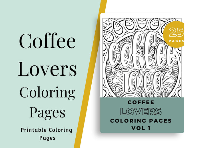 Coffee Lovers Coloring Pages Vol 1