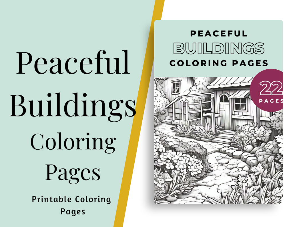 Peaceful Buildings Coloring Pages