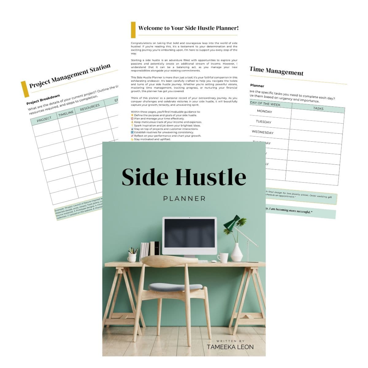 Side Hustle Planner - Goal Success Coach