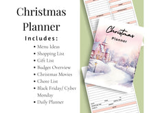 Load image into Gallery viewer, Pink Christmas Planner