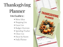Load image into Gallery viewer, Thanksgiving Planner- Simple