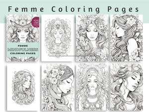 Femme Coloring Pages