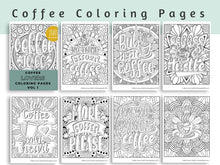 Load image into Gallery viewer, Coffee Lovers Coloring Pages Vol 1