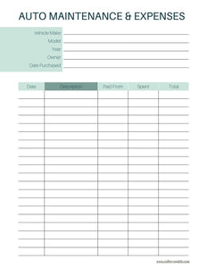 Personal Finance Tracker Planner Pages