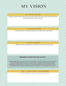 Coffee.Yoga.Life. Goal Planner- Printable