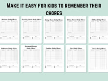 Load image into Gallery viewer, Printable Chore Charts