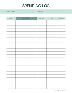 Personal Finance Tracker Planner Pages
