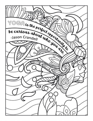 Free Printable Coloring Pages- Peace Love Yoga