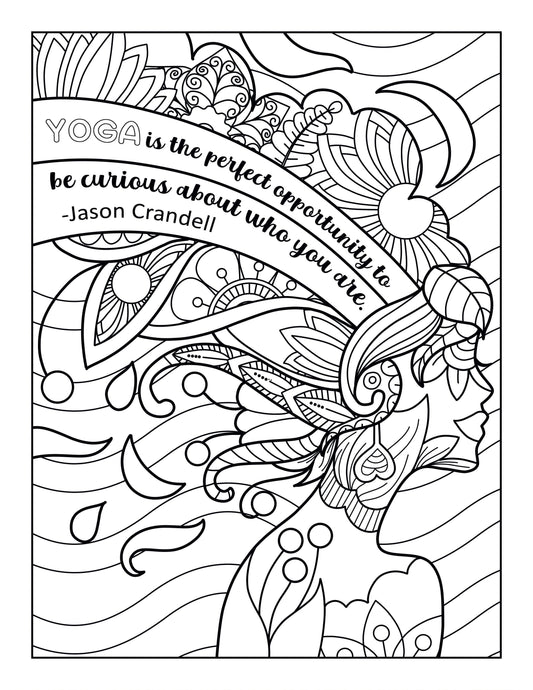 Free Printable Coloring Pages- Peace Love Yoga