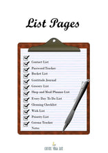 Load image into Gallery viewer, Printable List Pages